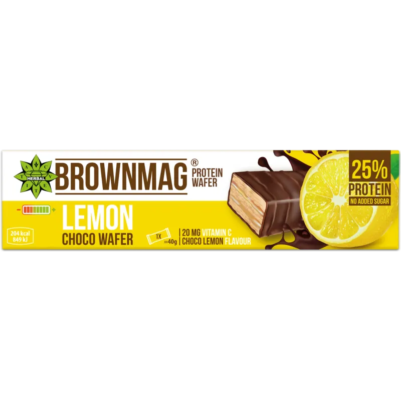 Cvetita Herbal BrownMag Lemon Wafer - Протеинов Бар