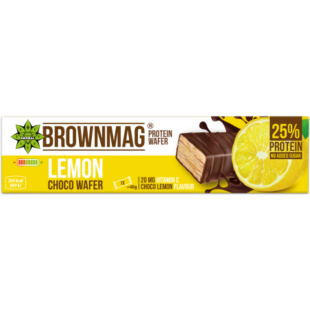 Cvetita Herbal BrownMag Lemon Wafer - Протеинов Бар
