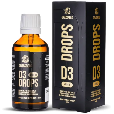 Grassberg Vitamin D3 Drops 400IU - Витамин D3