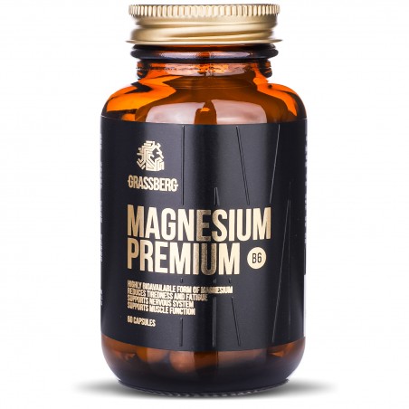 Grassberg Magnesium Premium B6 - Магнезий + Витамин B6