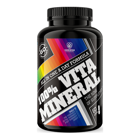 SWEDISH Supplements 100% Vita Mineral - All in One a Day Formula - Мултивитамини