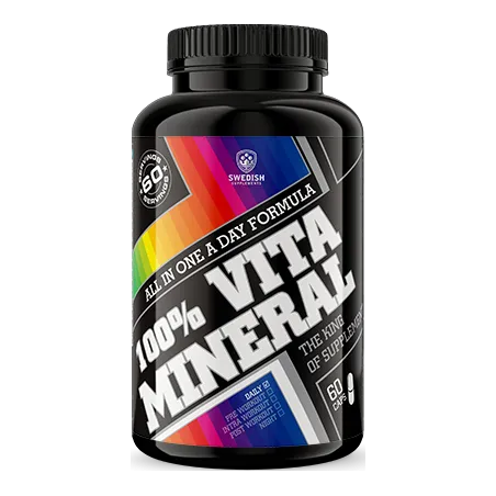 SWEDISH Supplements 100% Vita Mineral - All in One a Day Formula - Мултивитамини