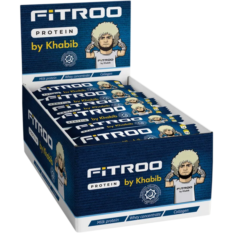 FITROO by Khabib Glazed Protein Bar Premium - Протеинов Бар