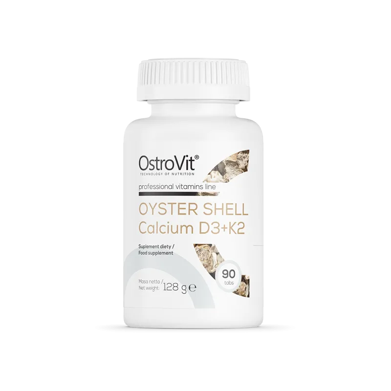 OstroVit Oyster Shell Calcium + D3 + K2 - Калций - Витамин D3 - Витамин K2