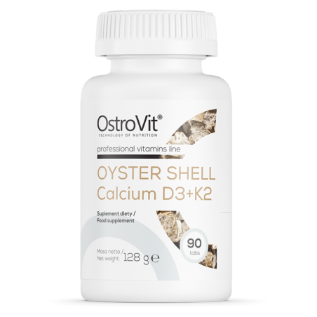 OstroVit Oyster Shell Calcium + D3 + K2 - Калций - Витамин D3 - Витамин K2