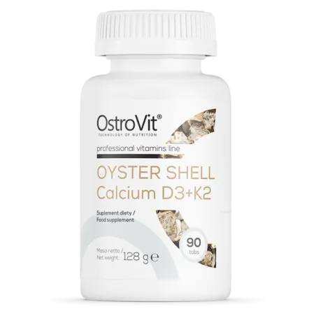 OstroVit Oyster Shell Calcium + D3 + K2 - Калций - Витамин D3 - Витамин K2