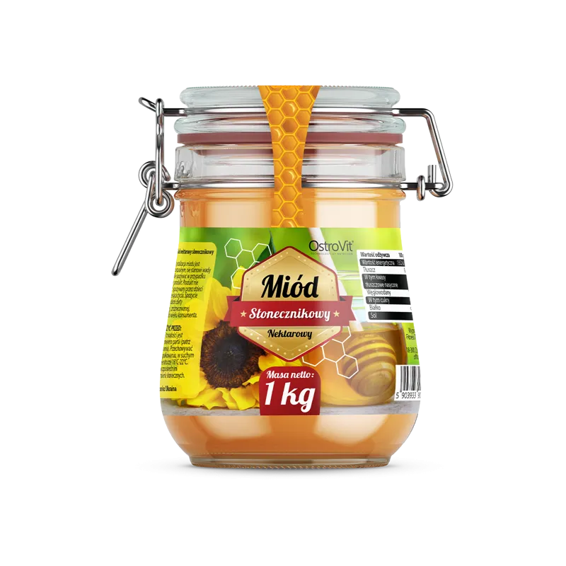 OstroVit Natural Sunflower Honey - Натурален слънчогледов мед