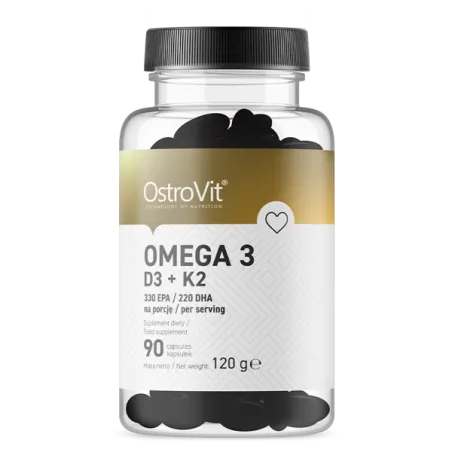 OstroVit Omega 3 D3 + K2 - Омега 3 + Витамин Д3 К2