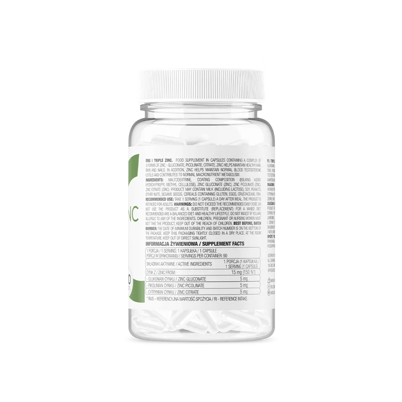 OstroVit Triple Zinc Gluconate + Picolinate + Citrate - Цинк
