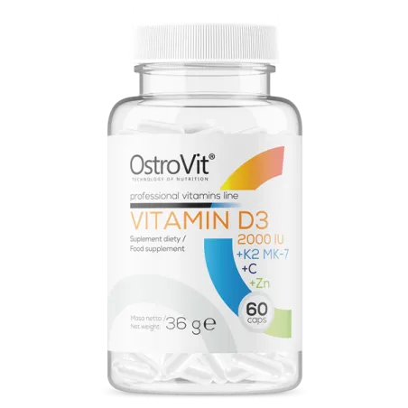 OstroVit Vitamin D3 2000 + K2 MK-7 + Vitamin C + Zinc - Витамин D + K2 + Витамин C + Цинк