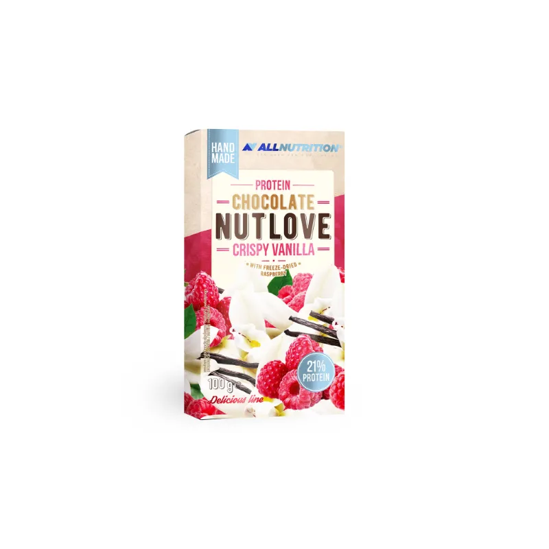Allnutrition Protein Chocolate - Crispy Vanilla with Rasperry - Протеинов Шоколад