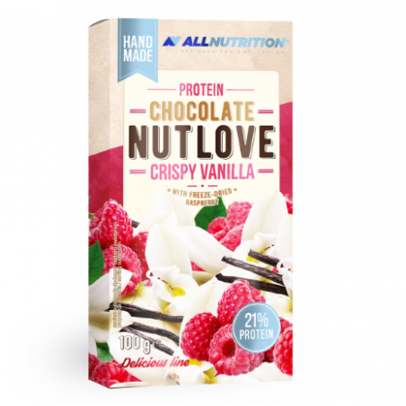 Allnutrition Protein Chocolate - Crispy Vanilla with Rasperry - Протеинов Шоколад