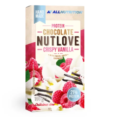 Allnutrition Protein Chocolate - Crispy Vanilla with Rasperry - Протеинов Шоколад