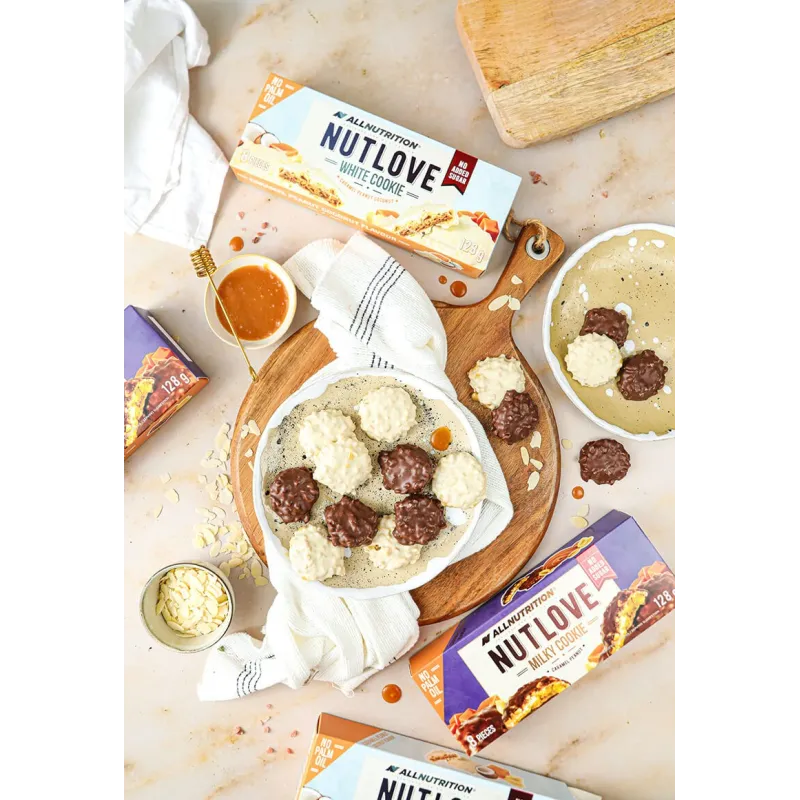 Allnutrition NutLove Cookie - White Chocolate Caramel Peanut Coconut - Диетичен Десерт