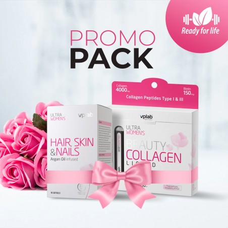 Promo Pack - VPLab Hair, Skin & Nails + Argan Oil + Beauty Collagen Liquid