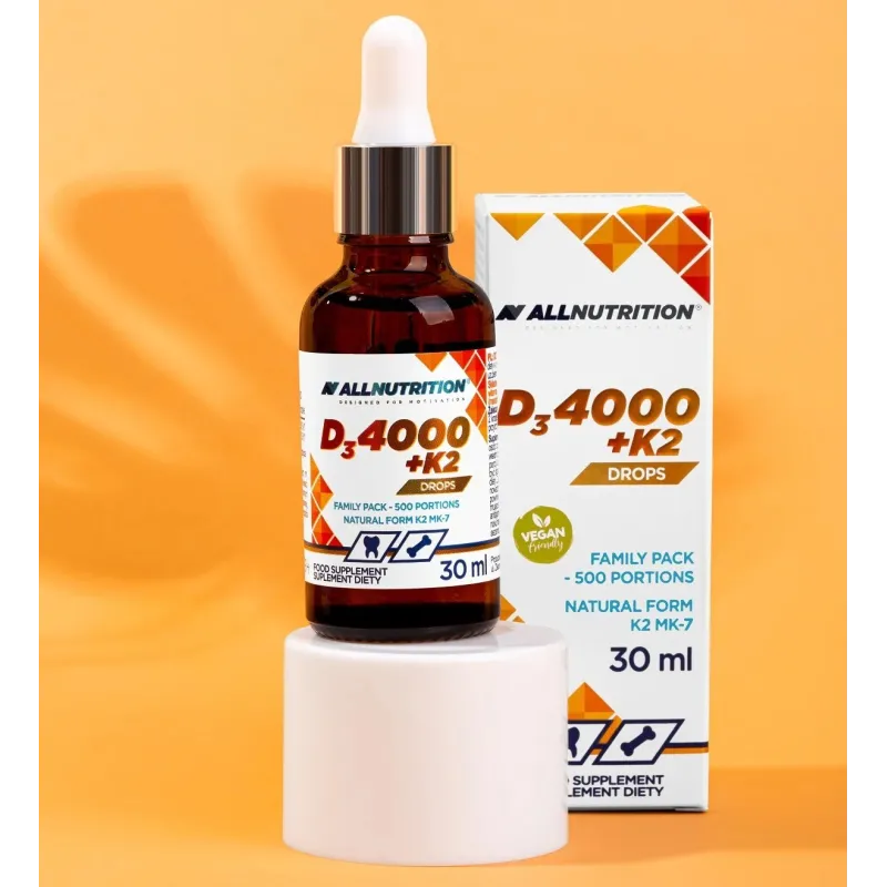 Allnutrition Vitamin D3 4000 + K2 Drops - Витамин D + K