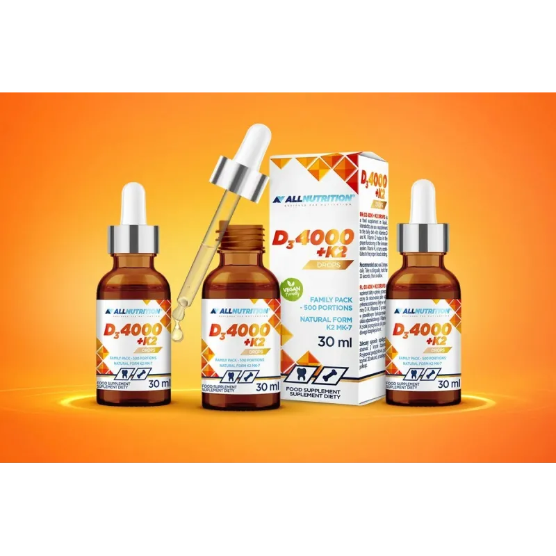 Allnutrition Vitamin D3 4000 + K2 Drops - Витамин D + K