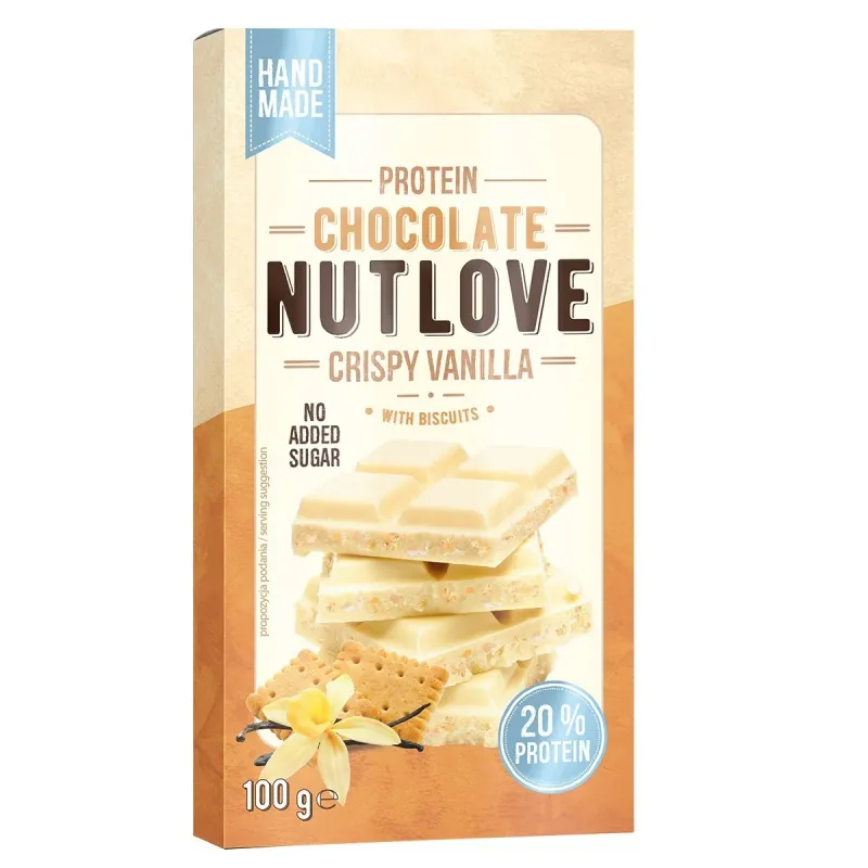 Allnutrition Protein Chocolate - Crispy Vanilla with Biscuits - Протеинов Шоколад