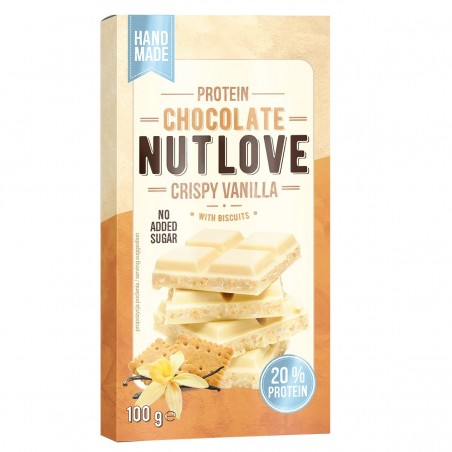 Allnutrition Protein Chocolate - Crispy Vanilla with Biscuits - Протеинов Шоколад