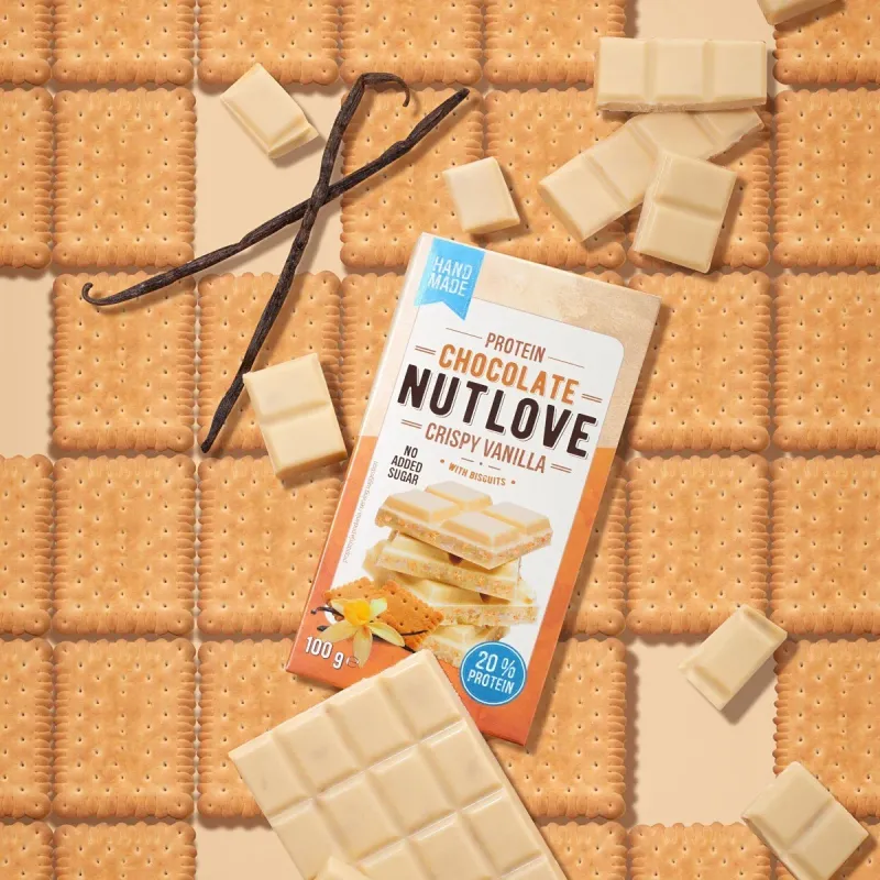 Allnutrition Protein Chocolate - Crispy Vanilla with Biscuits - Протеинов Шоколад