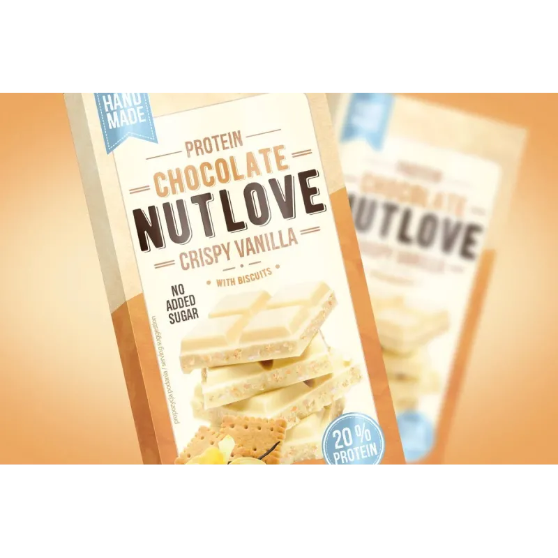 Allnutrition Protein Chocolate - Crispy Vanilla with Biscuits - Протеинов Шоколад