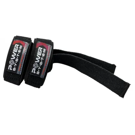 Power System Heavy Duty Lifting Power Straps - Black Red - Фитили