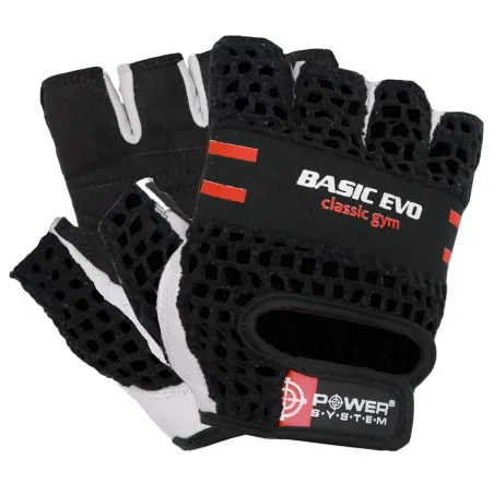 Power System Fitness Gloves Basic Evo - Red - Фитнес Ръкавици