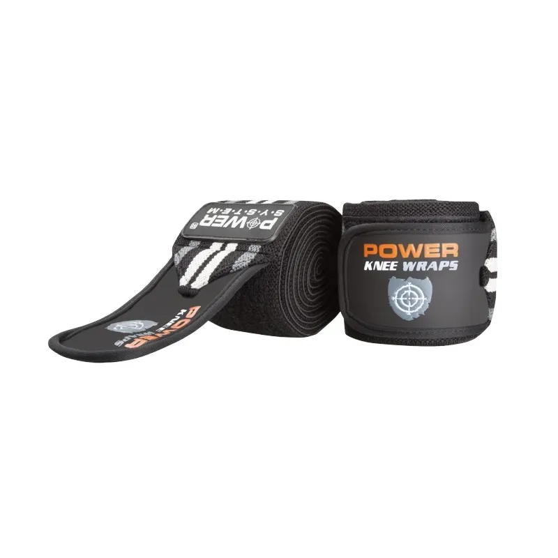Power System Heavy Duty Knee Wraps for Squats - Grey - Бинтове за колене