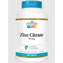 21st Century Zinc Citrate 50mg - Цинк