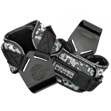 Power System Power Hooks - Camo Grey - Фитнес Куки