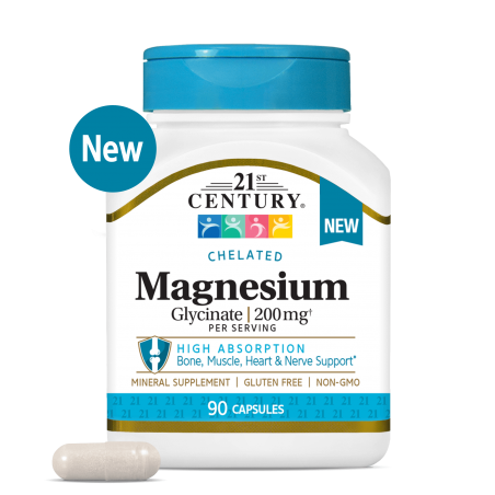 21st Century Magnesium Glycinate 200mg - Магнезий