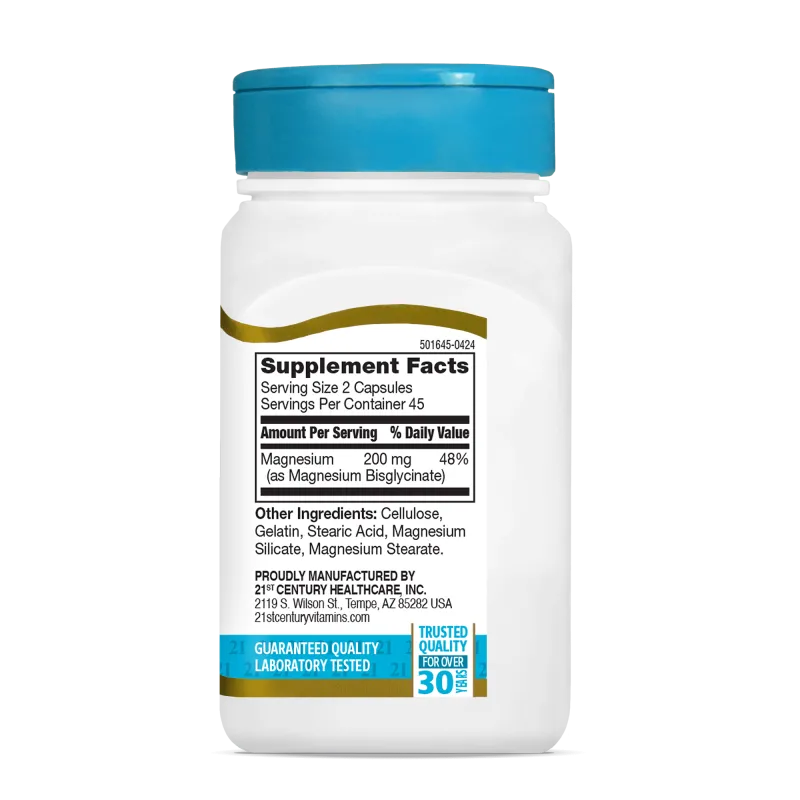 21st Century Magnesium Glycinate 200mg - Магнезий
