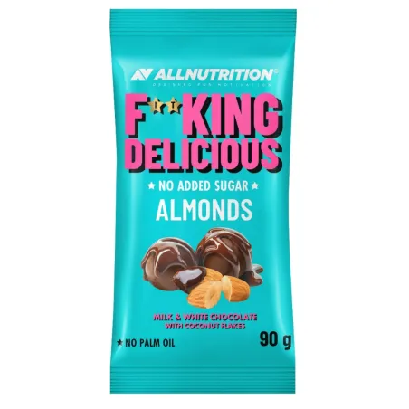 AllNutrition F**king Delicious Almonds - Milk & White Choco Coconut - Диетични Бадеми в Шоколад