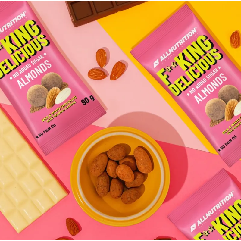 AllNutrition F**king Delicious Almonds - Milk & White Choco Tiramisu - Диетични Бадеми в Шоколад