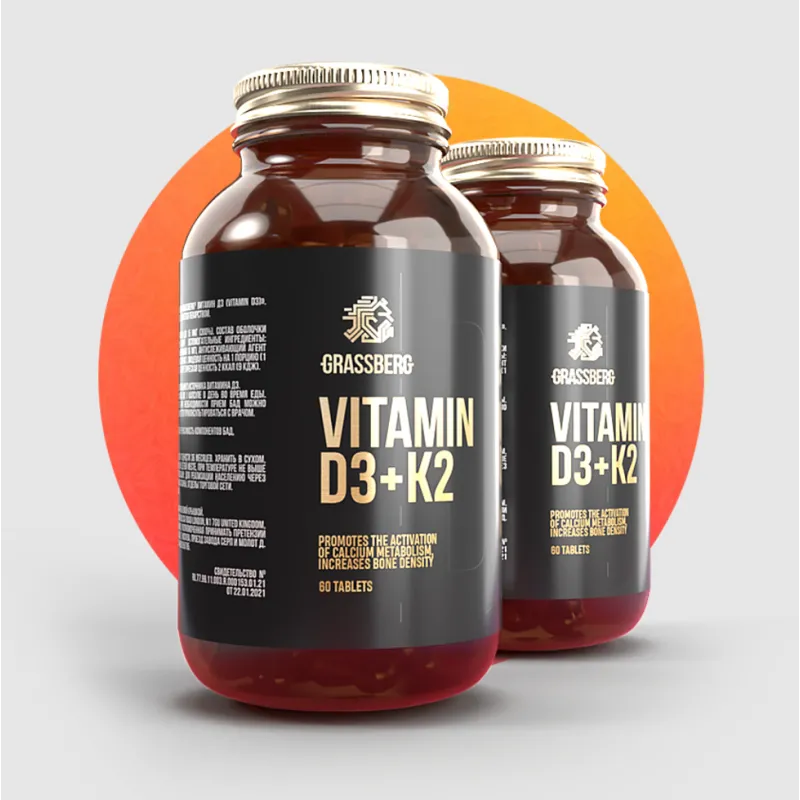 Grassberg Vitamin D3 + K2 - Витамин D3 + K2