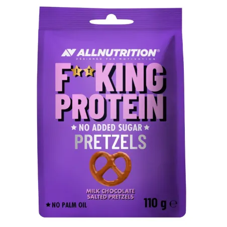 AllNutrition Protein Pretzels - Milk Chocolate Salted - Протеинови Претцел
