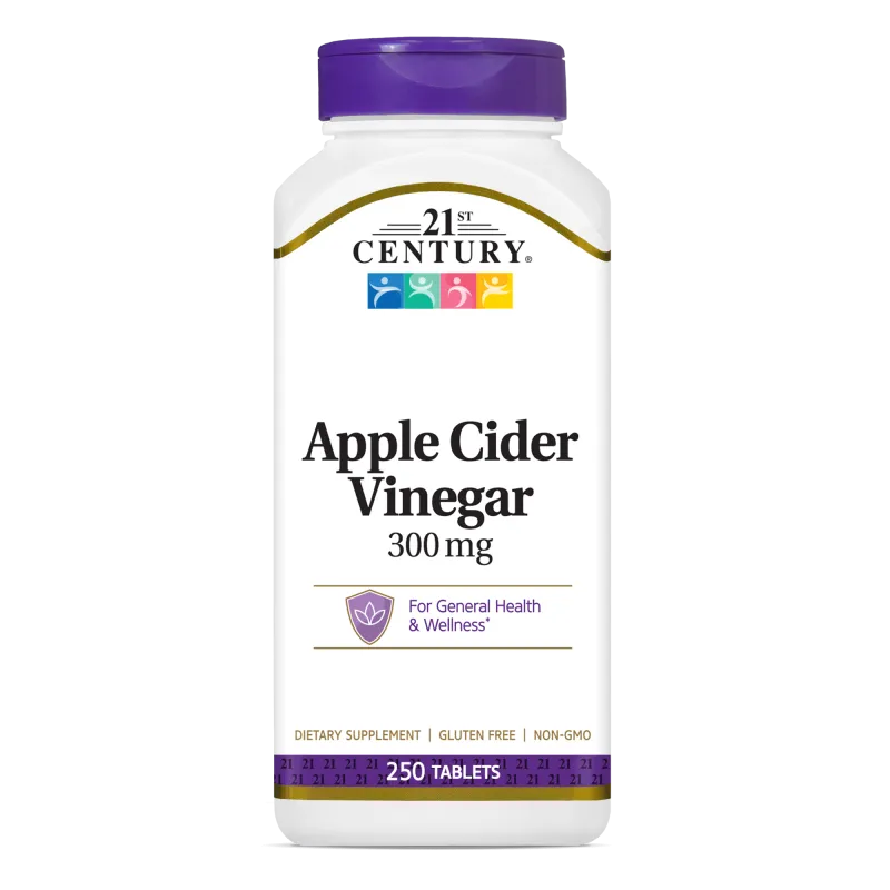 21st Century Apple Cider Vinegar 300mg - Ябълков Оцет
