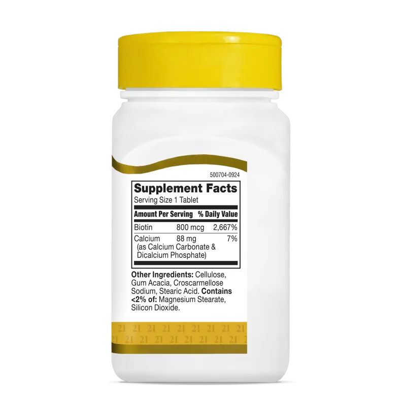 21st Century Biotin 800mcg - Биотин