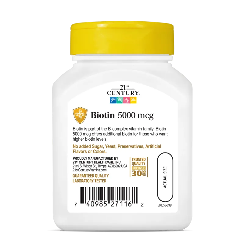 21st Century Biotin 5000mcg - Биотин