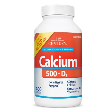 21st Century Calcium 500 + D3 - Калций + D3