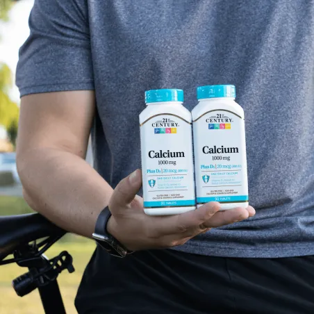 21st Century Calcium 1000mg + D3 20mcg - Калций + Витамин D3