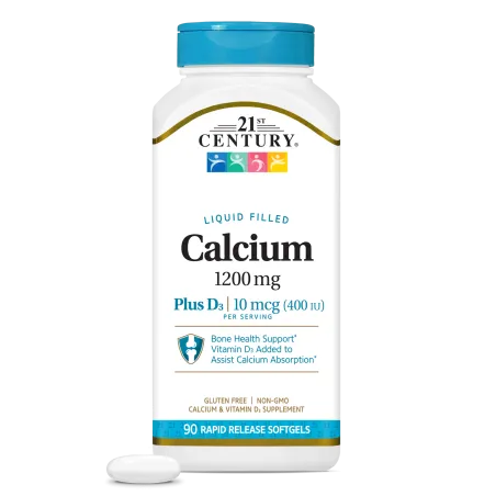 21st Century Calcium 1200mg + D3 Liquid - Калций + Витамин D3