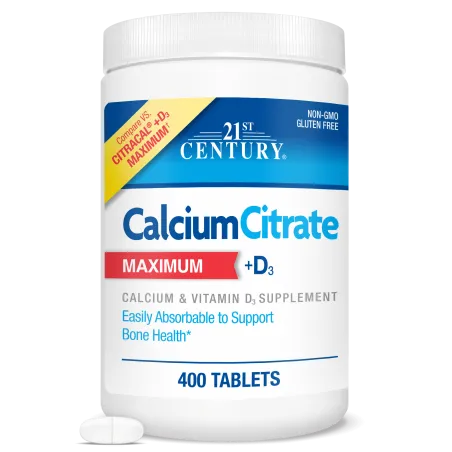 21st Century Calcium Citrate + D3 Maximum - Калций + Витамин D3