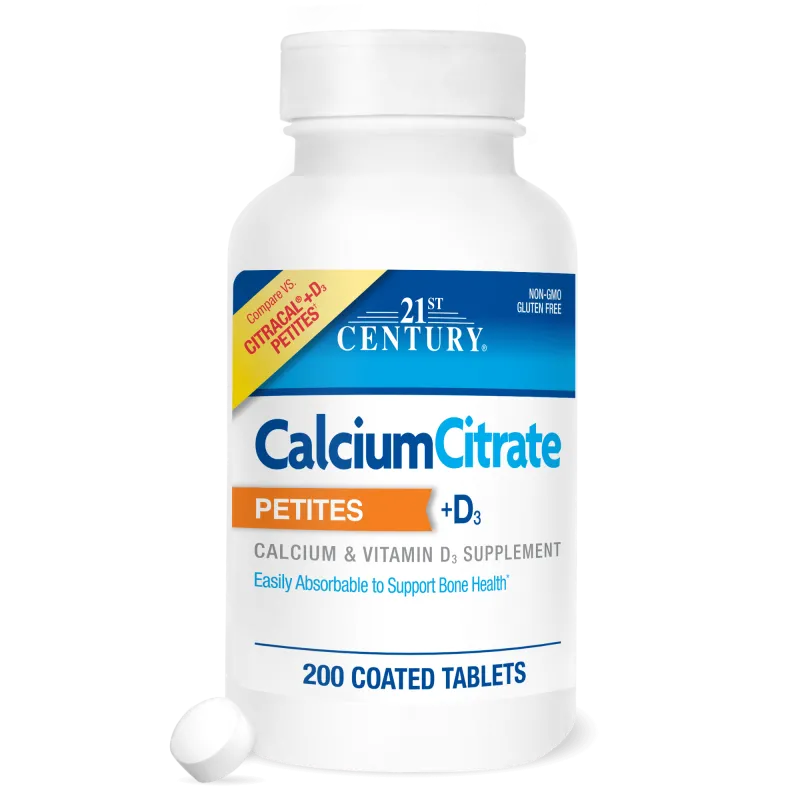 21st Century Calcium Citrate Petites + D3 - Калций + Витамин D3