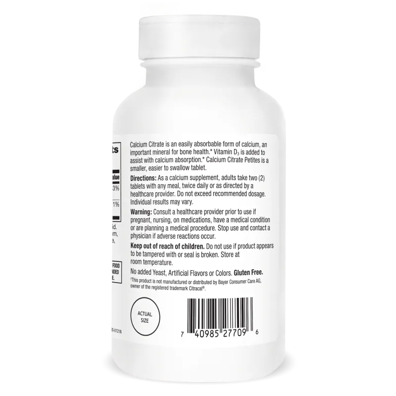 21st Century Calcium Citrate Petites + D3 - Калций + Витамин D3