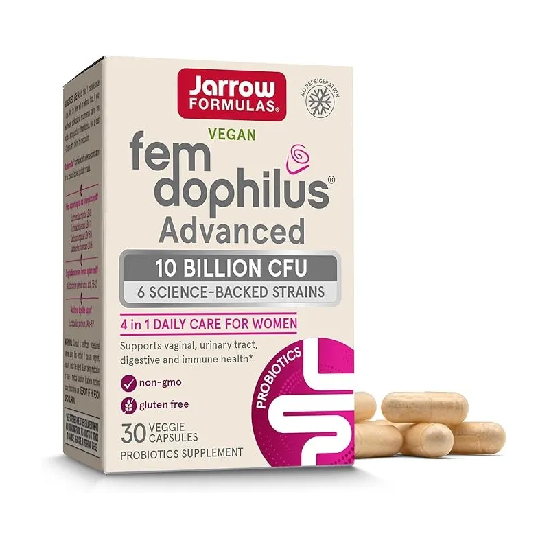Jarrow Formulas Fem-Dophilus Advanced 10 Billion CFU - Витамин B12 + Фолат