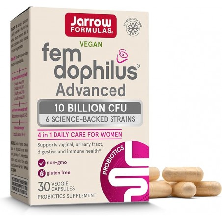 Jarrow Formulas Fem-Dophilus Advanced 10 Billion CFU - Витамин B12 + Фолат