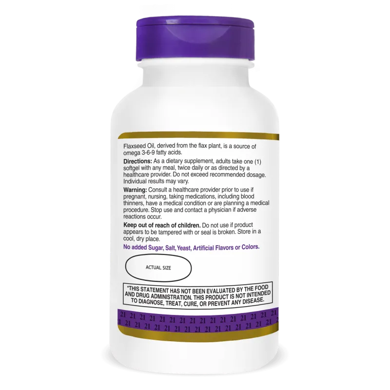 21st Century Flaxseed Oil 1000mg - Омега 3 Масло от Ленено Семе