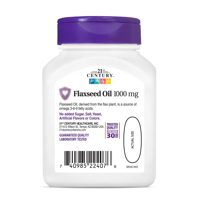 21st Century Flaxseed Oil 1000mg - Омега 3 Масло от Ленено Семе