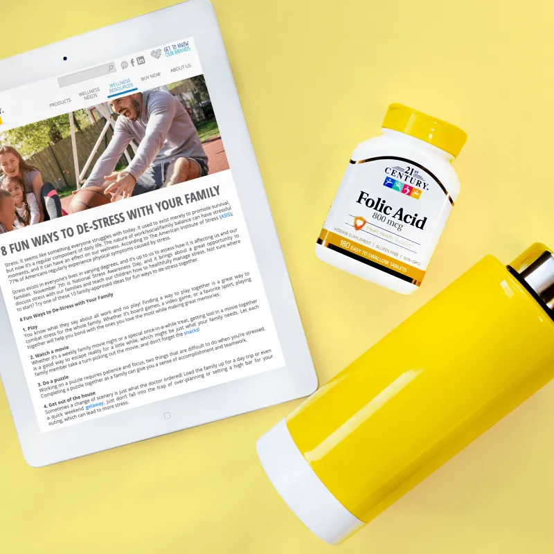 21st Century Folic Acid 800mcg - Фолиева Киселина